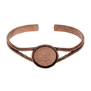 2 Pieces 20mm Retro Bangle Settings Cuff Bracelet Cabochon Base Cameo Bezel Tray