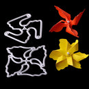 2Pcs Windmill Embossing Cutting Dies For DIY Scrapbooking Paper Card Making