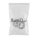 Pack of 2 41mm Round Crystal Flower Rhinestone Buckle Invitation Ribbon Slider For Wedding Invitation Bridal Embellishment Silver