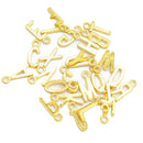 26 Pieces English A-Z Letters Charm Beads Fit Necklace Bracelet Chain DIY Gold