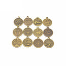 Pack of 24 Mixed Antique Tibetan Silver Bronze Assorted Charms Pendants Findings for Jewelry Bracelet Necklace Making and Crafting Supplies, 20x17mm