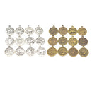 Pack of 24 Mixed Antique Tibetan Silver Bronze Assorted Charms Pendants Findings for Jewelry Bracelet Necklace Making and Crafting Supplies, 20x17mm