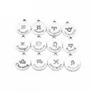 Pack of 24 Mixed Antique Tibetan Silver Bronze Assorted Charms Pendants Findings for Jewelry Bracelet Necklace Making and Crafting Supplies, 20x17mm