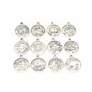 Pack of 24 Mixed Antique Tibetan Silver Bronze Assorted Charms Pendants Findings for Jewelry Bracelet Necklace Making and Crafting Supplies, 20x17mm