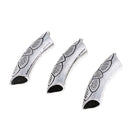 3 Pieces Alloy Vintage Pattern Curved Tube Bead Spacer Bead for Jewelry Making DIY Bracelet Necklace Bangle