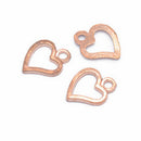 60 Pieces 4 Colors Alloy Hollow Heart Charms Pendants for DIY Making Necklaces Charms Findings