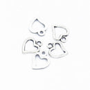 60 Pieces 4 Colors Alloy Hollow Heart Charms Pendants for DIY Making Necklaces Charms Findings