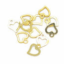 60 Pieces 4 Colors Alloy Hollow Heart Charms Pendants for DIY Making Necklaces Charms Findings