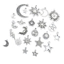 23 Pieces AlloyTibetan Sliver Pendants Charms Mix Star Moon Solar DIY Jewelry Pendants DIY Handmade Jewellry Supplies