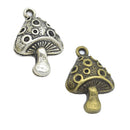 20Pcs Mini Metal Mushroom Charms Pendants DIY Jewelry Making Finding Crafts