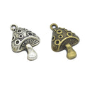 20Pcs Mini Metal Mushroom Charms Pendants DIY Jewelry Making Finding Crafts