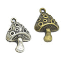 20Pcs Mini Metal Mushroom Charms Pendants DIY Jewelry Making Finding Crafts