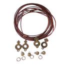 1 Set of 4pcs DIY Couple Lover Bracelet Bangle Jewelry Making Findings Kit Pendants Beads Cord
