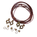 1 Set of 4pcs DIY Couple Lover Bracelet Bangle Jewelry Making Findings Kit Pendants Beads Cord
