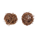 5 Pieces Rustic Vine Wicker Rattan Ball for Home Wedding Christmas Party Ornaments Table Decoration DIY Crafts Supplies 6cm