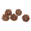 5 Pieces Rustic Vine Wicker Rattan Ball for Home Wedding Christmas Party Ornaments Table Decoration DIY Crafts Supplies 6cm