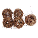 5 Pieces Rustic Vine Wicker Rattan Ball for Home Wedding Christmas Party Ornaments Table Decoration DIY Crafts Supplies 6cm