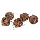 5 Pieces Rustic Vine Wicker Rattan Ball for Home Wedding Christmas Party Ornaments Table Decoration DIY Crafts Supplies 6cm