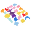 24 Pieces Sponge Painting Shapes Painting Craft Sponge for Toddlers Kids Child Assorted Pattern Early Learning Sponge DIY Crafts