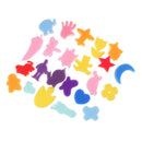 24 Pieces Sponge Painting Shapes Painting Craft Sponge for Toddlers Kids Child Assorted Pattern Early Learning Sponge DIY Crafts