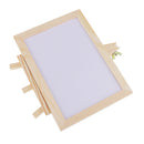 Mini Wooden Framed Double Sided Whiteboard Message Note Sign Memo Blackboard Easel Stand Holder for Display