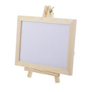 Mini Wooden Framed Double Sided Whiteboard Message Note Sign Memo Blackboard Easel Stand Holder for Display