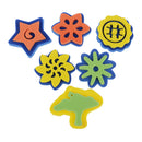 6 Pieces Star Flower Shape Embossing Foam Sponge Brush Seal Paint Brush Kids Painting Tools Graffiti Toys