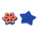 6 Pieces Star Flower Shape Embossing Foam Sponge Brush Seal Paint Brush Kids Painting Tools Graffiti Toys