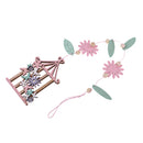 2 Pieces Leaves Flower House Design Wooden Hanging Ornament for Christmas Home Decoration