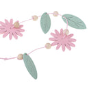 2 Pieces Leaves Flower House Design Wooden Hanging Ornament for Christmas Home Decoration