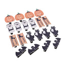 20 Pieces Mini Clothespins Wood Pegs with Pumkin Ghost & More Shapes for Halloween Party Decoration, Home School Arts Crafts Decor DIY, Photo Paper Peg Pin Craft Clips