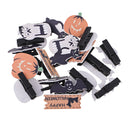 20 Pieces Mini Clothespins Wood Pegs with Pumkin Ghost & More Shapes for Halloween Party Decoration, Home School Arts Crafts Decor DIY, Photo Paper Peg Pin Craft Clips