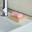 2 Pieces Natural Wood Soap Tray Holder Dish and Clear Acrylic Soap Dish Case Storage Bath Shower Plate Home Bathroom Wash Soap Holder Storage Organizer