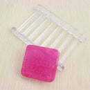 2 Pieces Natural Wood Soap Tray Holder Dish and Clear Acrylic Soap Dish Case Storage Bath Shower Plate Home Bathroom Wash Soap Holder Storage Organizer