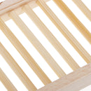 2 Pieces Natural Wood Soap Tray Holder Dish and Clear Acrylic Soap Dish Case Storage Bath Shower Plate Home Bathroom Wash Soap Holder Storage Organizer