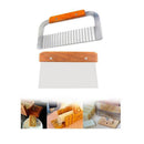 2 Pieces Straight Wavy Wax Vegetable Dough Soap Cutter Loaf Cake Potato Slicer Cutter Cutting Tool