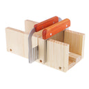 Wooden Soap Loaf Cutter Mold and Soap Cutter Set - Rectangle Silicone Soap Mold with Wood Box & Straight Soap Cutter & Wavy Soap Cutter