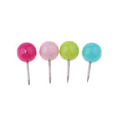 100 Pieces Multi-color ?Round Headed 10 mm Map Push Pins Tacks Home Office Drawing Cork Notice Board