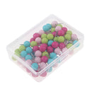 100 Pieces Multi-color ?Round Headed 10 mm Map Push Pins Tacks Home Office Drawing Cork Notice Board