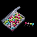 100 Pieces Multi-color ?Round Headed 10 mm Map Push Pins Tacks Home Office Drawing Cork Notice Board