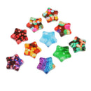 Pack of 10 Pieces Multi Sky Star Shape Glass Cabochon Cameo 30 mm Flatback Embellishment Dome Scrapbooking Jewellery Accessories DIY Crafts