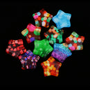 Pack of 10 Pieces Multi Sky Star Shape Glass Cabochon Cameo 30 mm Flatback Embellishment Dome Scrapbooking Jewellery Accessories DIY Crafts