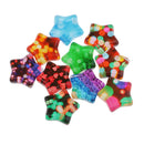 Pack of 10 Pieces Multi Sky Star Shape Glass Cabochon Cameo 30 mm Flatback Embellishment Dome Scrapbooking Jewellery Accessories DIY Crafts