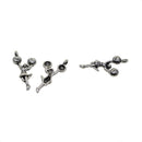 50 Piece Silver Mini Alloy Hollow Cheerleaders Shape Charms Pendants DIY Jewelry Making Findings