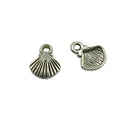 100 Pieces Antique Silver Shell Shape Charms Pendants Findings Jewelry Making Accessories