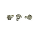100 Pieces Antique Silver Shell Shape Charms Pendants Findings Jewelry Making Accessories