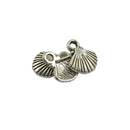100 Pieces Antique Silver Shell Shape Charms Pendants Findings Jewelry Making Accessories