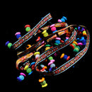 1 yard Colored Rainbow Beaded Drop Trim Tassel Braid Fringe Ribbon for Sewing Crafts Clothes Curtains Costume Headband Edging Trimmings