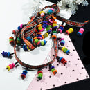 1 yard Colored Rainbow Beaded Drop Trim Tassel Braid Fringe Ribbon for Sewing Crafts Clothes Curtains Costume Headband Edging Trimmings