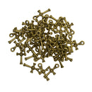 Religious 3D X Knot Cross Charms - 21 x 11 mm - Pack of 50 - Metal Antique Bronze Colors, Tiny Cross Pendants Ancient Bronze Jewelry Findings Beads DIY Craft Supplies